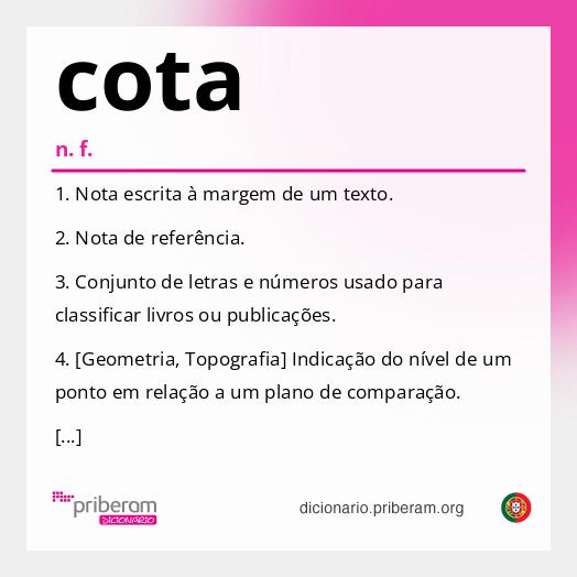 Significado de cota